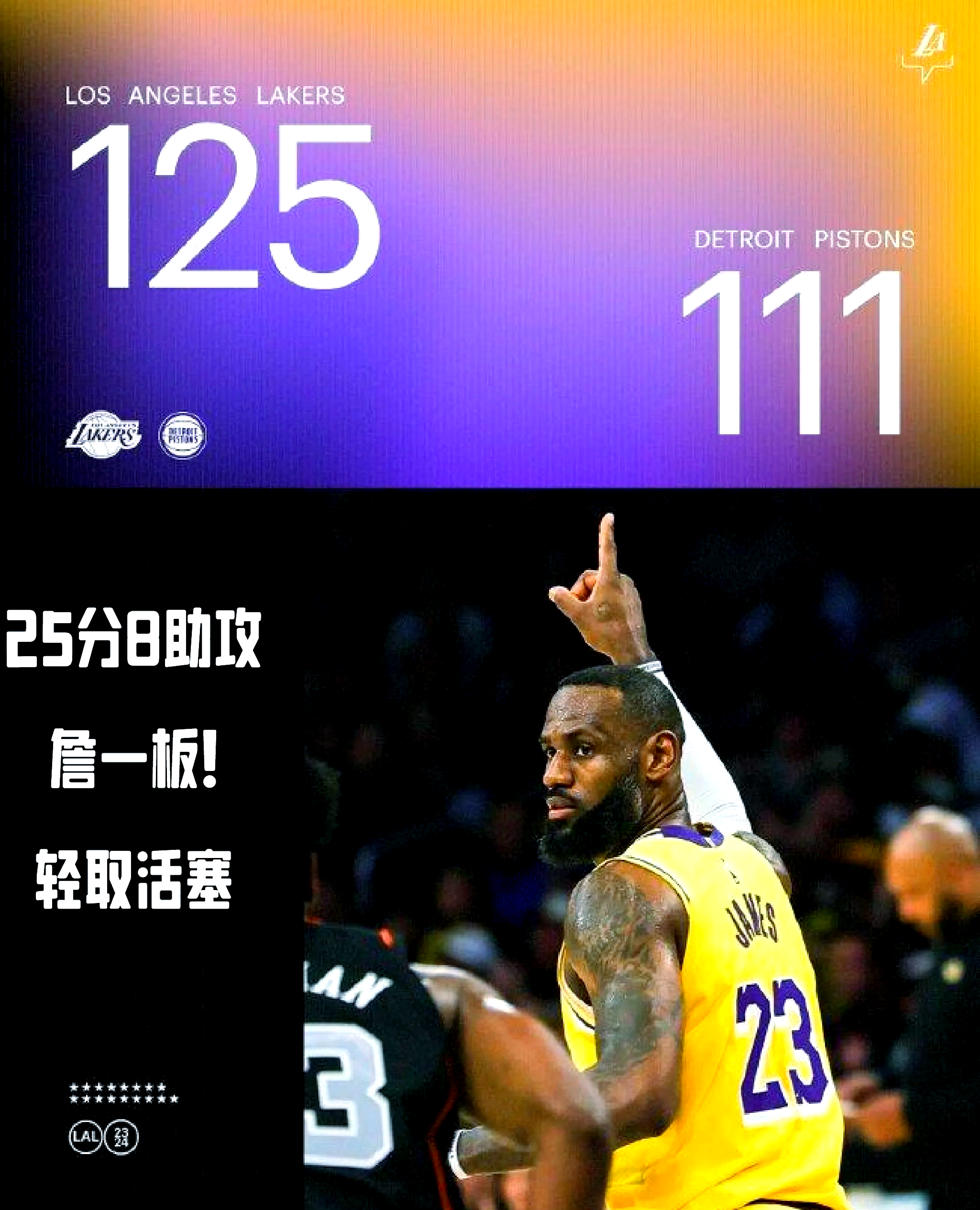 湖人战胜马刺,詹皇表现出色 湖人战胜马刺,詹皇表现出色